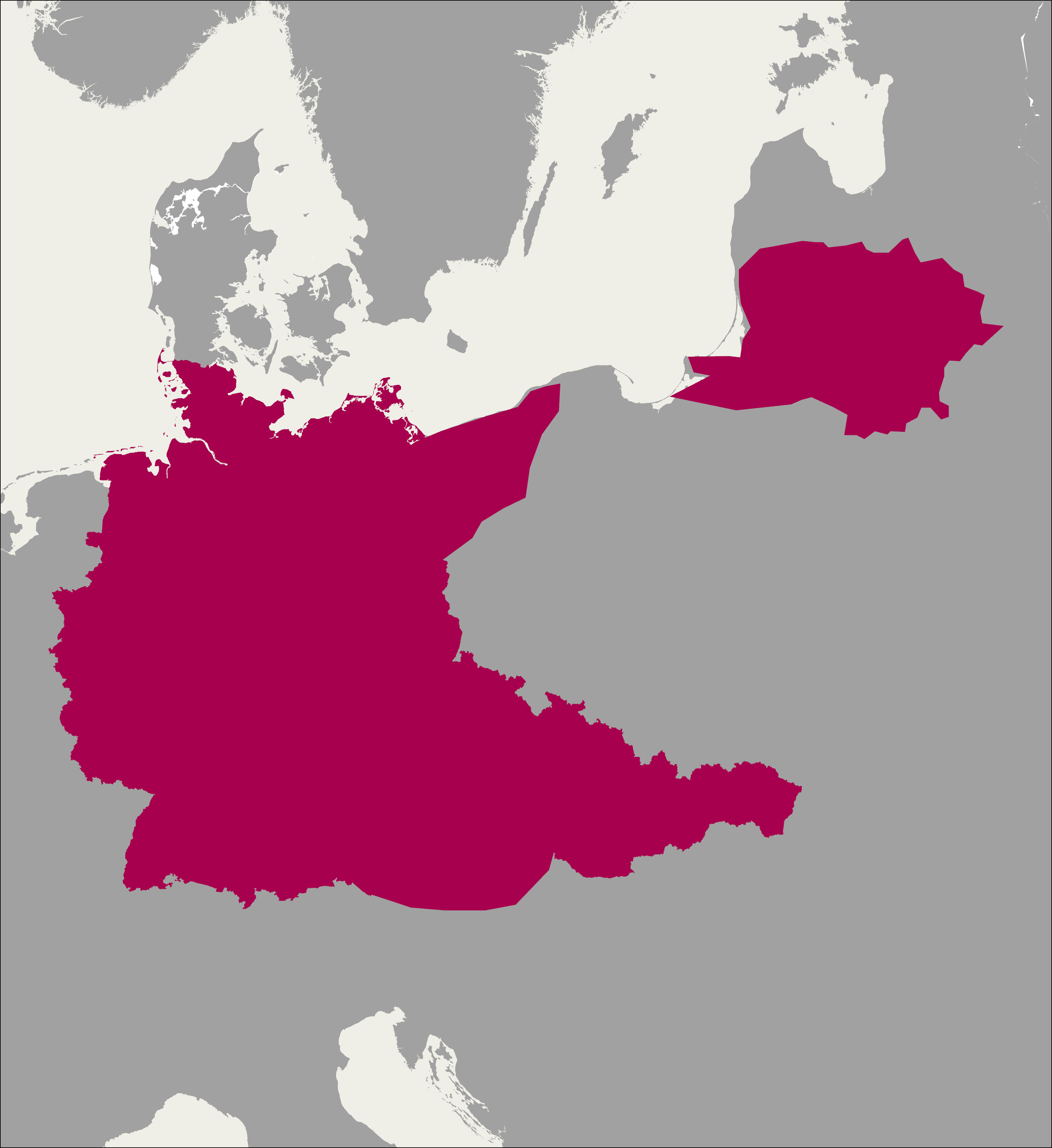 German and Austrian Mission Map 1925